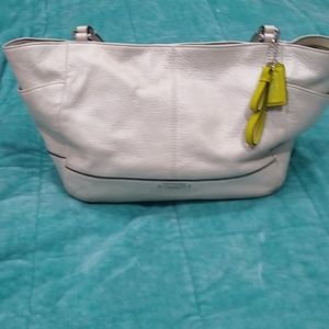 Coach cream colored leather bag